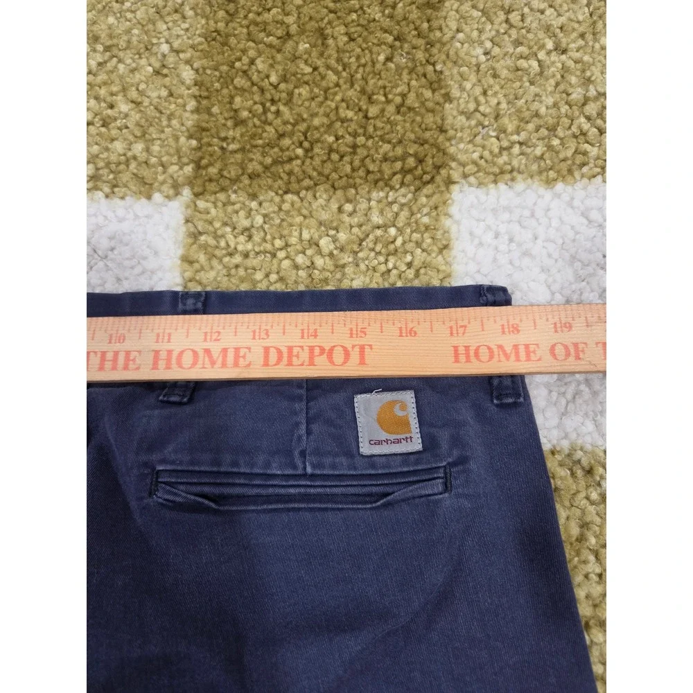 Carhartt WIP Sid Pant Mens 36x32 Navy Blue Slim Tapered Chino Trousers